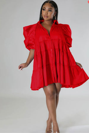 Puff Shirt Dress