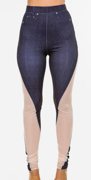 Mesh Print Pants