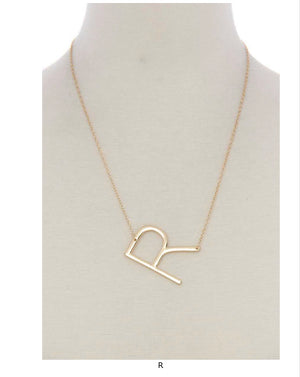 Large Initial Nicklace “A,B,C,M,L,R,T,V”