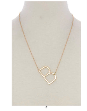 Large Initial Nicklace “A,B,C,M,L,R,T,V”
