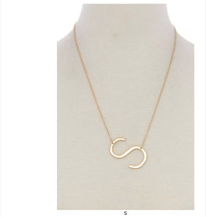 Large Initial Nicklace “A,B,C,M,L,R,T,V”